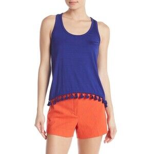 Trina Turk Women's Size Large Racerback Tajo Tank Top Tassel Soft NEW